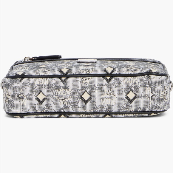 MCM Monogram Crossbody Bag in Black & Ivory - Picture 6 of 9